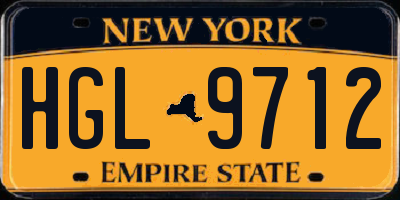 NY license plate HGL9712