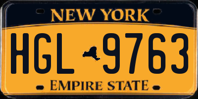 NY license plate HGL9763