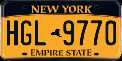 NY license plate HGL9770