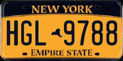 NY license plate HGL9788