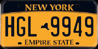 NY license plate HGL9949