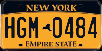 NY license plate HGM0484