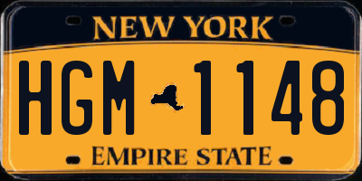 NY license plate HGM1148