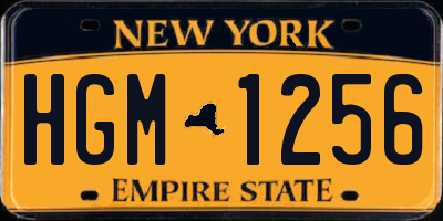 NY license plate HGM1256