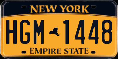 NY license plate HGM1448