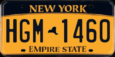 NY license plate HGM1460