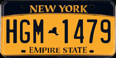 NY license plate HGM1479