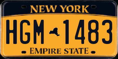 NY license plate HGM1483