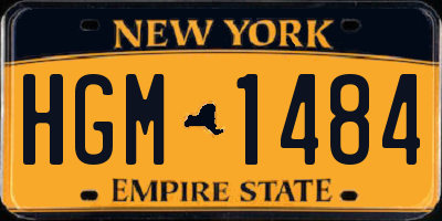 NY license plate HGM1484