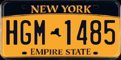 NY license plate HGM1485