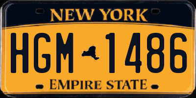 NY license plate HGM1486