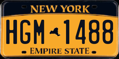 NY license plate HGM1488