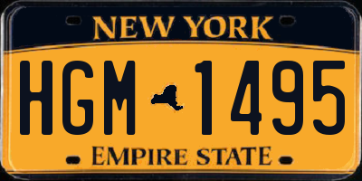 NY license plate HGM1495