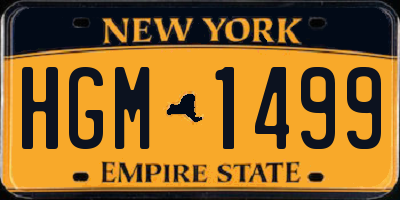 NY license plate HGM1499