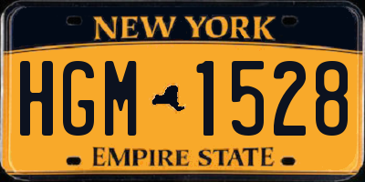 NY license plate HGM1528