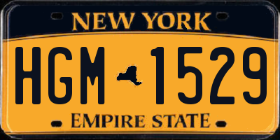 NY license plate HGM1529