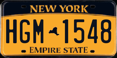 NY license plate HGM1548