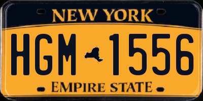 NY license plate HGM1556