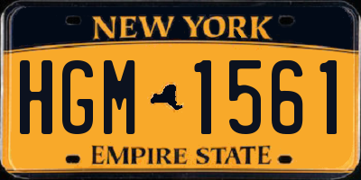 NY license plate HGM1561