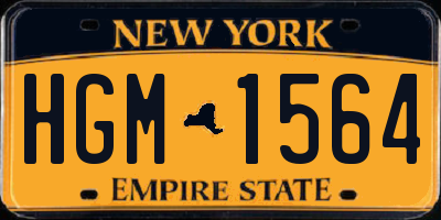 NY license plate HGM1564