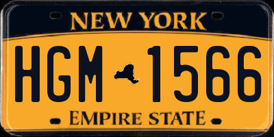 NY license plate HGM1566