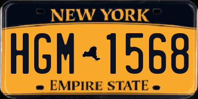 NY license plate HGM1568