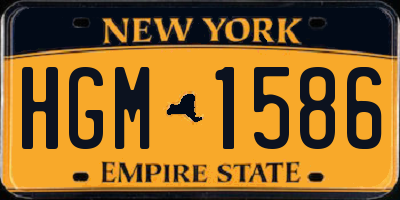 NY license plate HGM1586