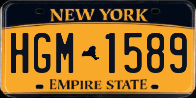 NY license plate HGM1589