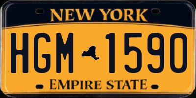 NY license plate HGM1590