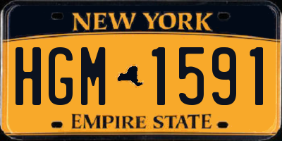 NY license plate HGM1591