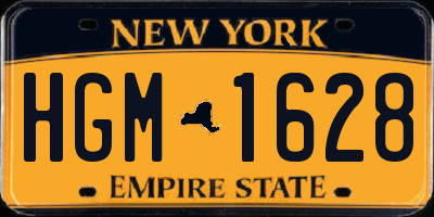 NY license plate HGM1628