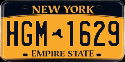 NY license plate HGM1629