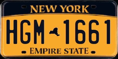 NY license plate HGM1661