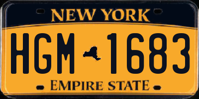 NY license plate HGM1683