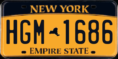 NY license plate HGM1686