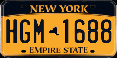 NY license plate HGM1688