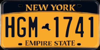 NY license plate HGM1741