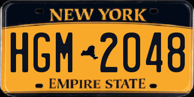 NY license plate HGM2048