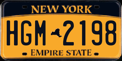 NY license plate HGM2198