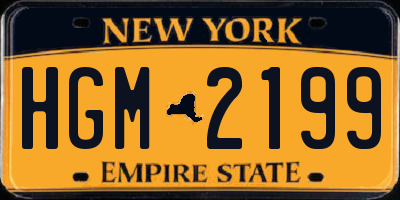 NY license plate HGM2199