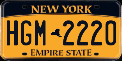 NY license plate HGM2220