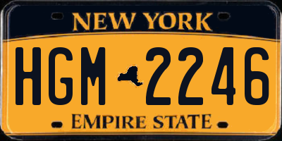 NY license plate HGM2246