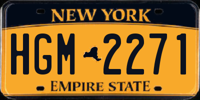 NY license plate HGM2271