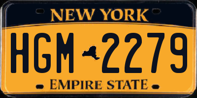 NY license plate HGM2279