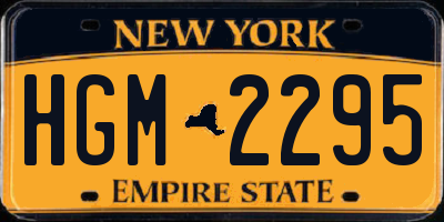 NY license plate HGM2295