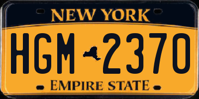 NY license plate HGM2370