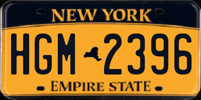 NY license plate HGM2396