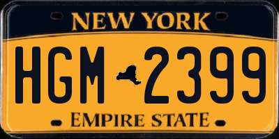NY license plate HGM2399