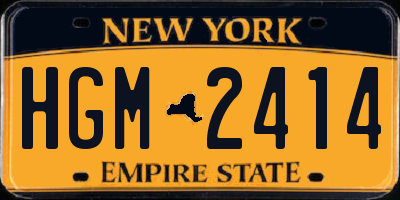 NY license plate HGM2414