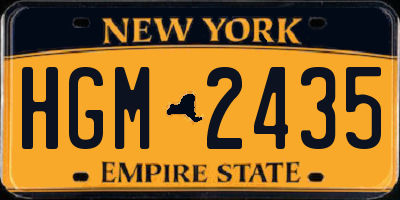 NY license plate HGM2435